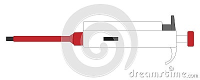 Single channel Micropipette. Vector Illustration