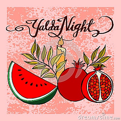 Yalda night Vector Illustration