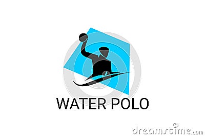 water polo vector line icon. playing water polo. sport pictogram illustration. Vector Illustration