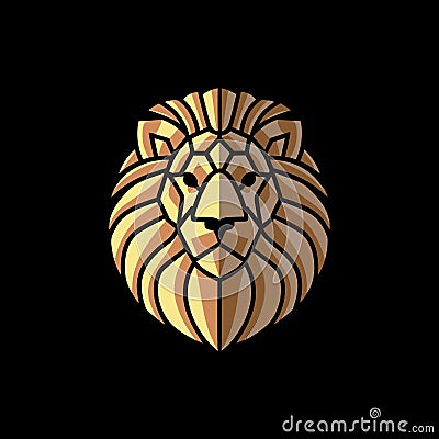 cool minimalist lion logo Vector Illustration