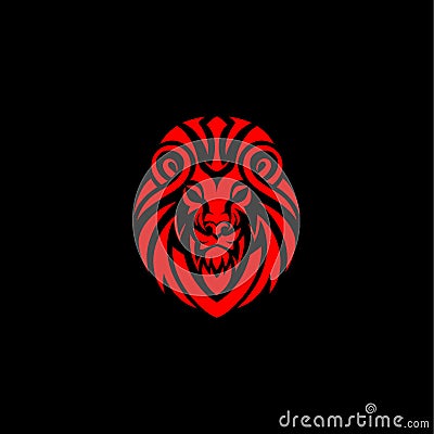 cool minimalist lion logo Vector Illustration