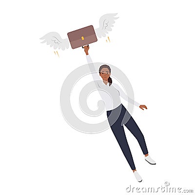 Woman leadership to overcome struggle, female power to break boundary or limitation, freedom and opportunity concept, Stock Photo