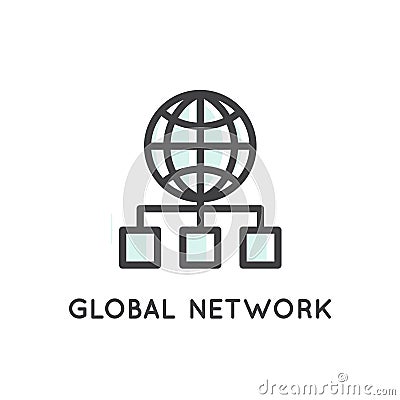 Mobile and App Development tools and processes, Global Network, Storage, Hosting and Mapping, Link, Connection Stock Photo