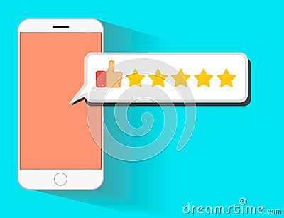 Mobile application buyer or consumer rating Vector Illustration