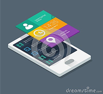 Mobile application concept Vector Illustration
