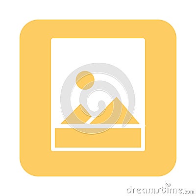 Mobile application image gallery web button menu digital flat style icon Vector Illustration
