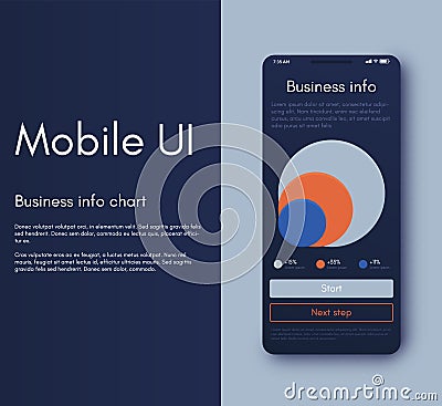 Mobile application interface. Ui design, vector illustration Cartoon Illustration