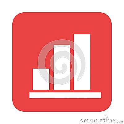 Mobile application report function web button menu digital flat style icon Vector Illustration