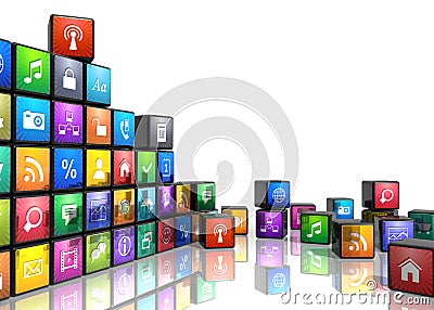 Mobile applications concept Stock Photo