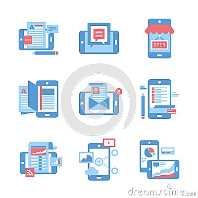 Mobile Applications concept Vector Illustration