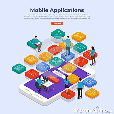 Mobile Applications Concept Vector Illustration