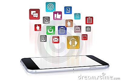 Mobile Applications Download Stock Photo