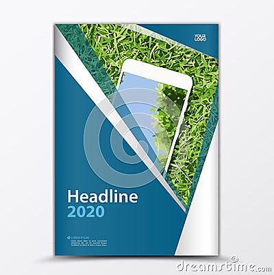 Mobile Apps Flyer, cover design, smartphon ad, annual report Cover template, business brochure flyer layout, Book cover Vector Illustration