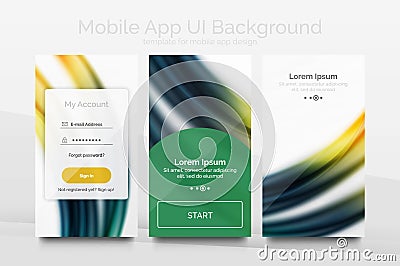 Mobile background ui Vector Illustration