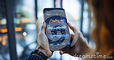 Mobile banking app displays transaction details and verification process Generative AI Stock Photo