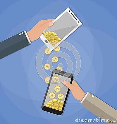 Mobile banking concepts Vector Illustration