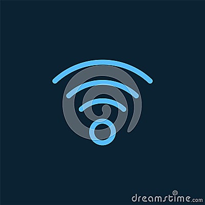 Blue wireless connection symbol vector Vector Illustration