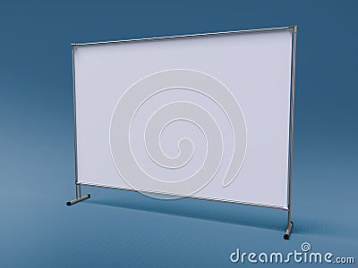 Mobile booth, brand or Press Wall with a blank banner mockup 3d render Stock Photo