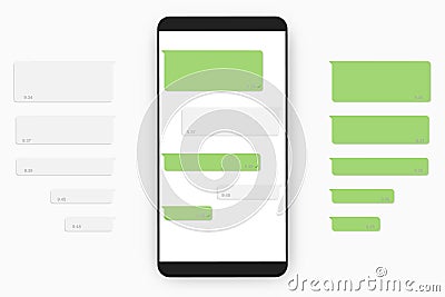 Mobile chat template . Vector Illustration