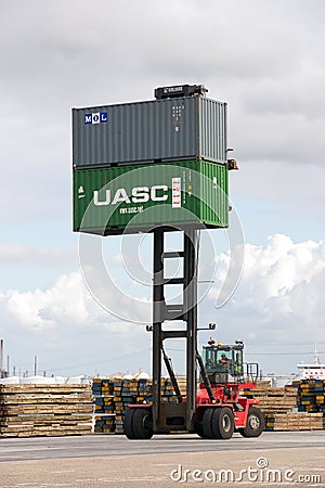 Mobile container handler Editorial Stock Photo