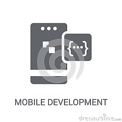 Mobile development icon. Trendy Mobile development logo concept Vector Illustration