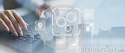 Mobile Device Automation for Business Process Optimization Stock Photo