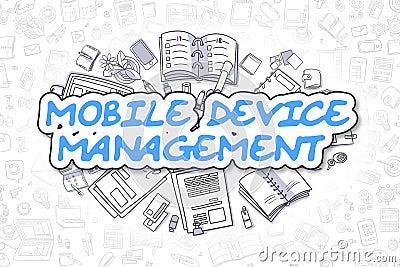 Mobile Device Management - Business Concept. Stock Photo