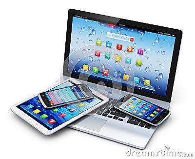 Mobile devices Stock Photo