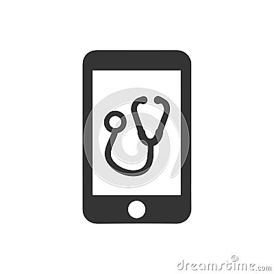 Mobile Doctor Icon Vector Illustration