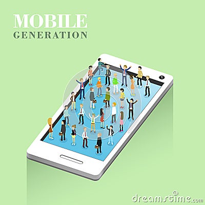 Mobile generation concept Vector Illustration