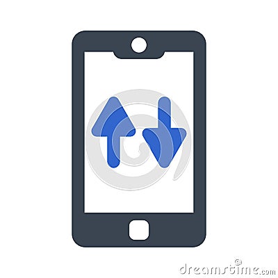 Mobile help icon Vector Illustration