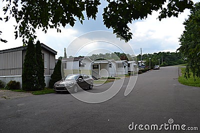 Mobile Home - Fleet 1991 in Mobile Home pakr Stock Photo