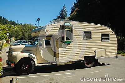 Mobile home oldtimer Editorial Stock Photo