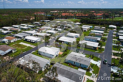 Mobile home park destroyed by Hurricane irma Editorial Stock Photo