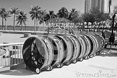 Mobile industrial fans equipment Editorial Stock Photo