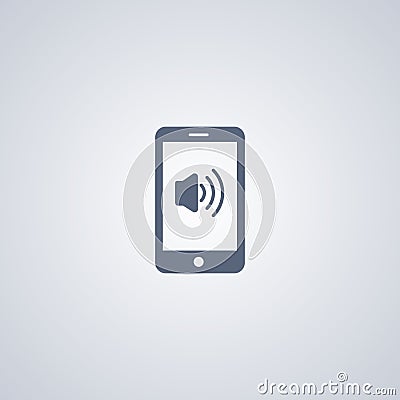 Mobile loudness, vector best flat icon Vector Illustration