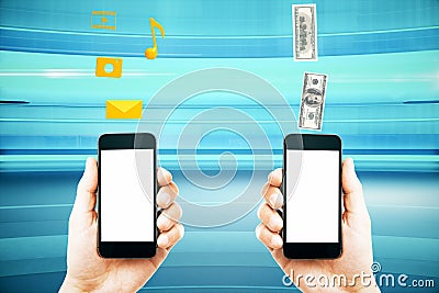 Mobile marketing Stock Photo