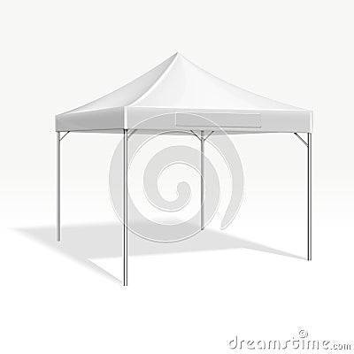 Mobile marquee tent for trade show. Vector mockup Vector Illustration