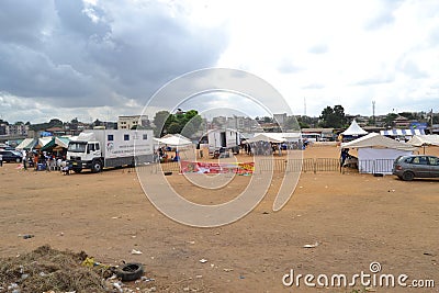 MOBILE MEDICAL CARAVAN Editorial Stock Photo