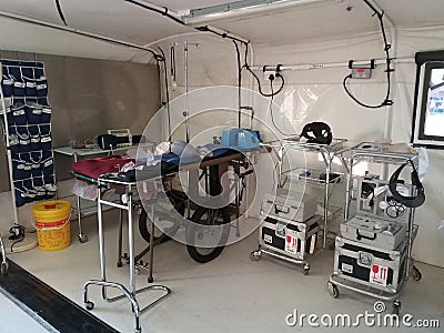 Inside Mobile Medical Unit South African Defense Force Johannesburg, South Africa Editorial Stock Photo