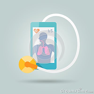 Mobile medicine concept Vector Illustration