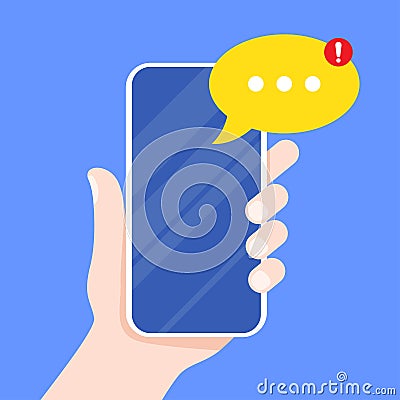 Mobile messenger app for texting messages Vector Illustration