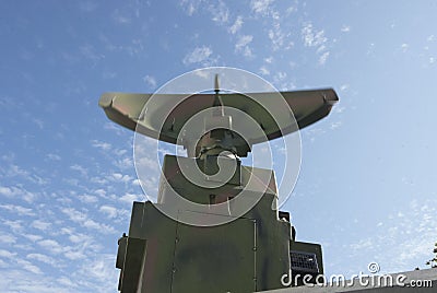 Mobile military airspace surveillance equipment Stock Photo