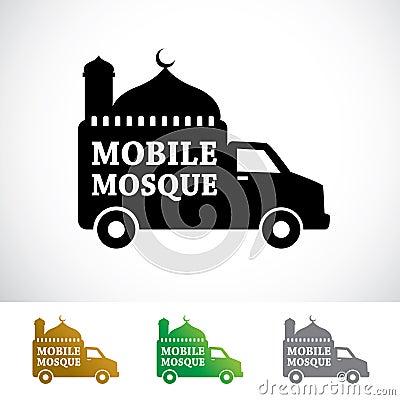 Mobile Mosque Logo Design Template Vector Illustration