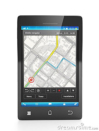 Mobile Navigator Stock Photo