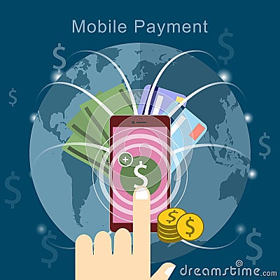 Mobile payment concept Vector Illustration
