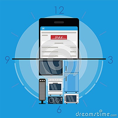 Mobile payments Vector Illustration
