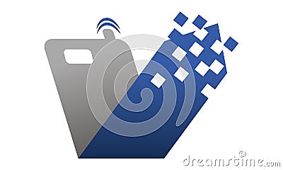 Mobile Phone Applications Center Vector Illustration