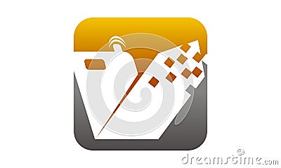 Mobile Phone Applications Center Vector Illustration