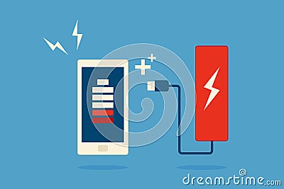 Mobile phone and battery icon design. Stock Photo